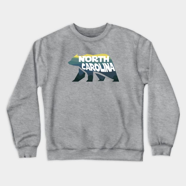 North Carolina Bear Crewneck Sweatshirt by nonbeenarydesigns